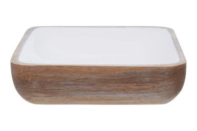Medium Mango Wood Square Bowl