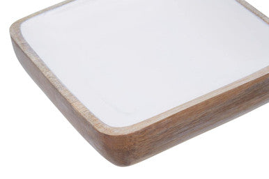 Medium Mango Wood Square Bowl