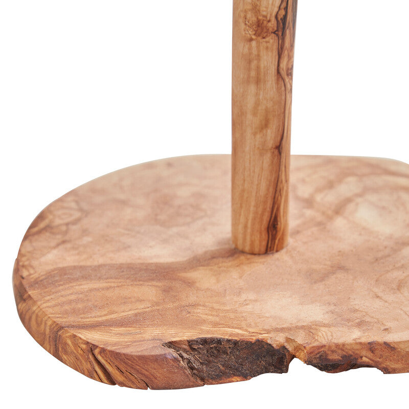 Olive Wood Kitchen Roll Holder