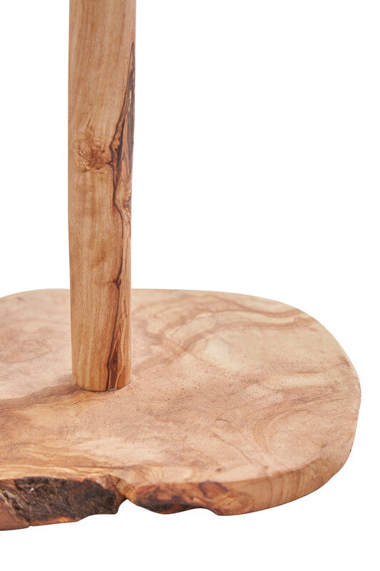 Olive Wood Kitchen Roll Holder