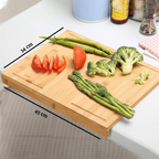 Natural Bamboo Rectangular Worktop Saver and Serving Board