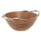Acacia Wood Large Round Bowl