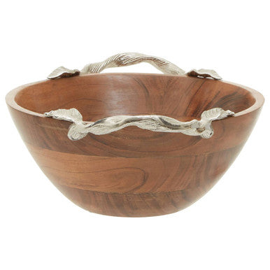 Acacia Wood Large Round Bowl