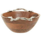 Acacia Wood Large Round Bowl