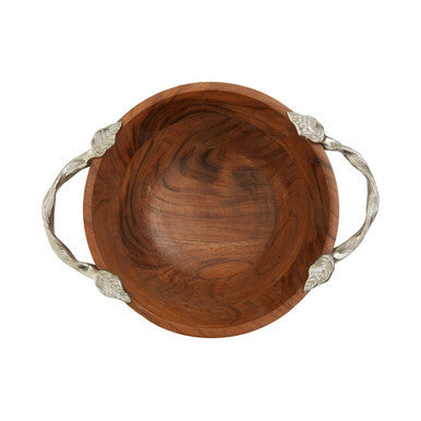 Acacia Wood Large Round Bowl