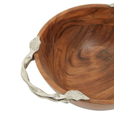 Acacia Wood Large Round Bowl