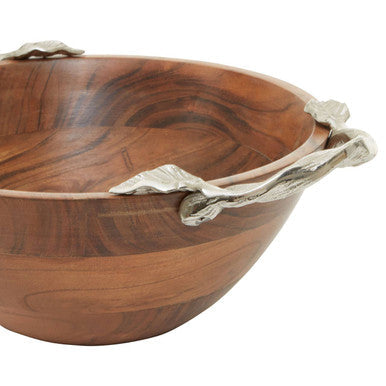 Acacia Wood Large Round Bowl