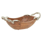 Acacia Wood Small Oval Bowl