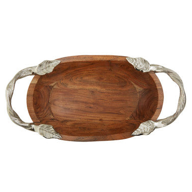 Acacia Wood Small Oval Bowl