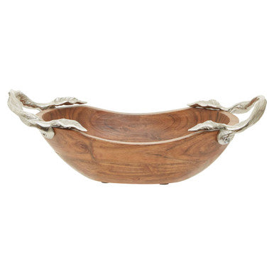 Acacia Wood Small Oval Bowl