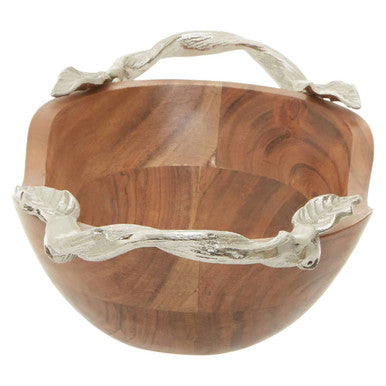 Acacia Wood Large Oval Bowl