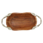 Acacia Wood Large Oval Bowl