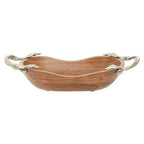 Acacia Wood Large Oval Bowl