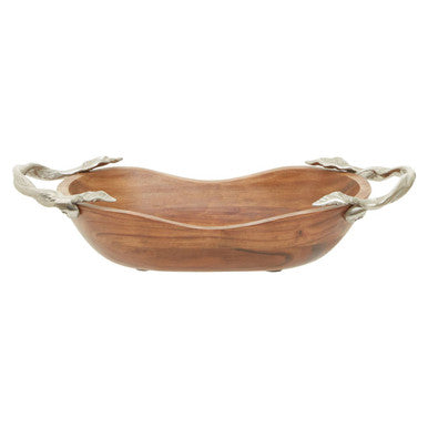 Acacia Wood Large Oval Bowl