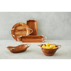 Acacia Wood Large Oval Bowl