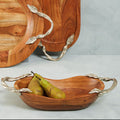Acacia Wood Large Oval Bowl