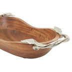 Acacia Wood Large Oval Bowl