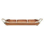 Acacia Wood 3 Section Serving Dish