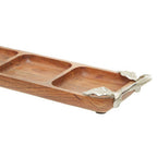 Acacia Wood 3 Section Serving Dish