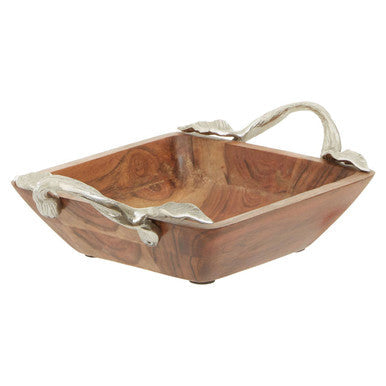 Acacia Wood Square Bowl