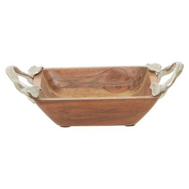 Acacia Wood Square Bowl