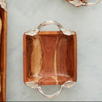 Acacia Wood Square Bowl