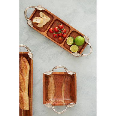 Acacia Wood Square Bowl