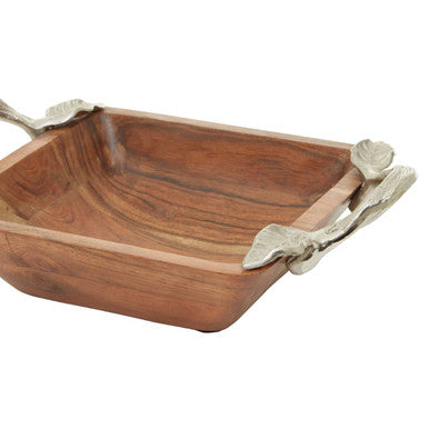Acacia Wood Square Bowl