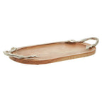 Acacia Wood Oval Serving Tray