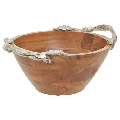 Acacia Wood Medium Round Bowl