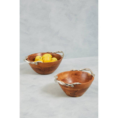 Acacia Wood Medium Round Bowl
