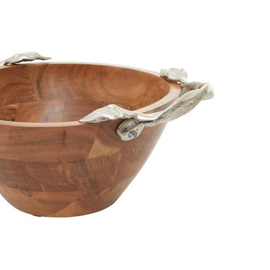 Acacia Wood Medium Round Bowl
