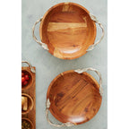 Acacia Wood Round Bowl