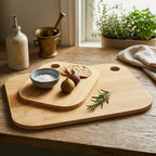 Set of 2 Bamboo Cutting and Serving Boards