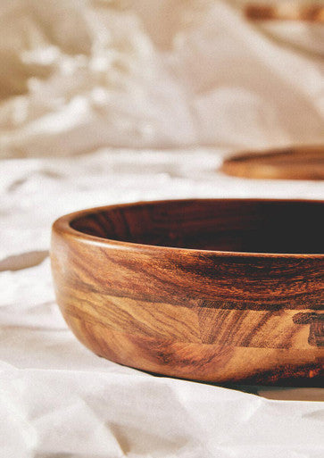 Round Sheesham Wood Salad Bowl