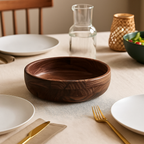 Round Sheesham Wood Salad Bowl
