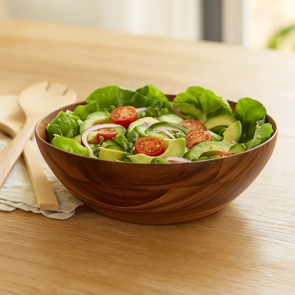 Small Round Sheesham Wood Salad Bowl