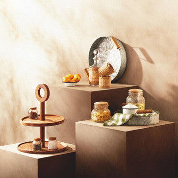 Sheesham Wood Two Tier Cake Stand