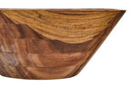 Large Round Sheesham Wood Tapered Salad Bowl