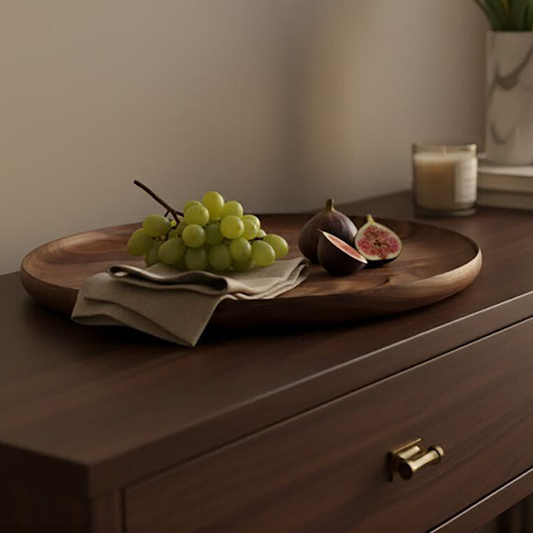 Round Sheesham Wood Plate