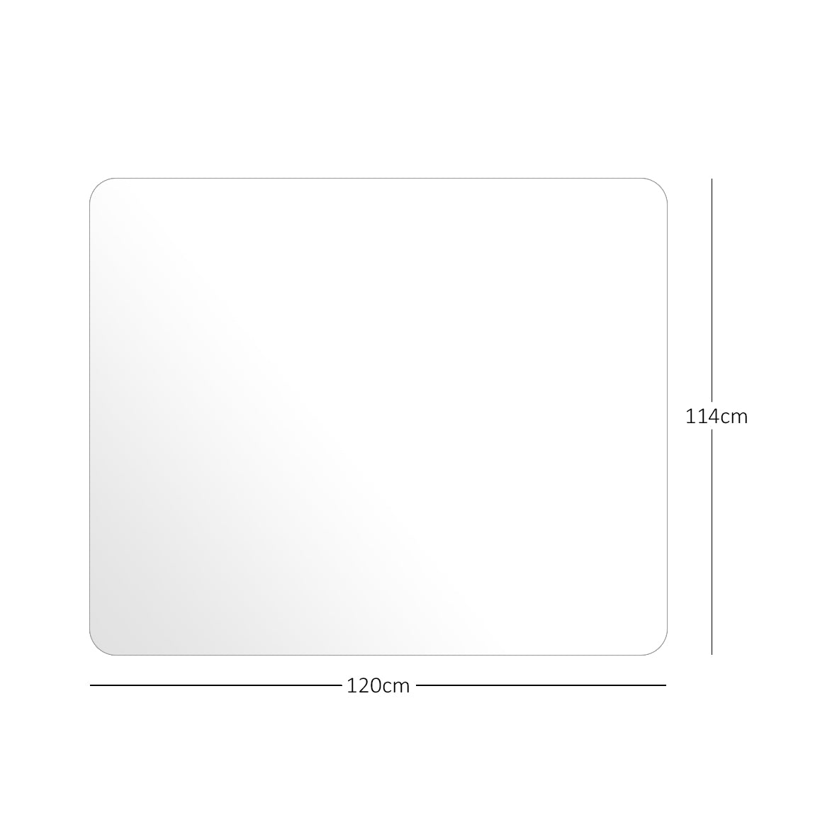 Chair Mat for Hard Floors - Frosted 114x120 cm