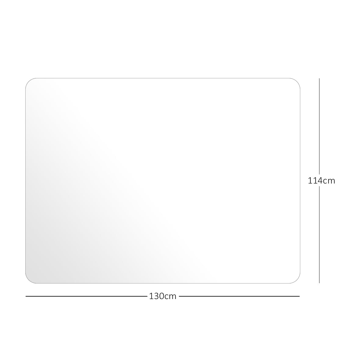 Chair Mat for Hard Floors - Frosted 114x130 cm