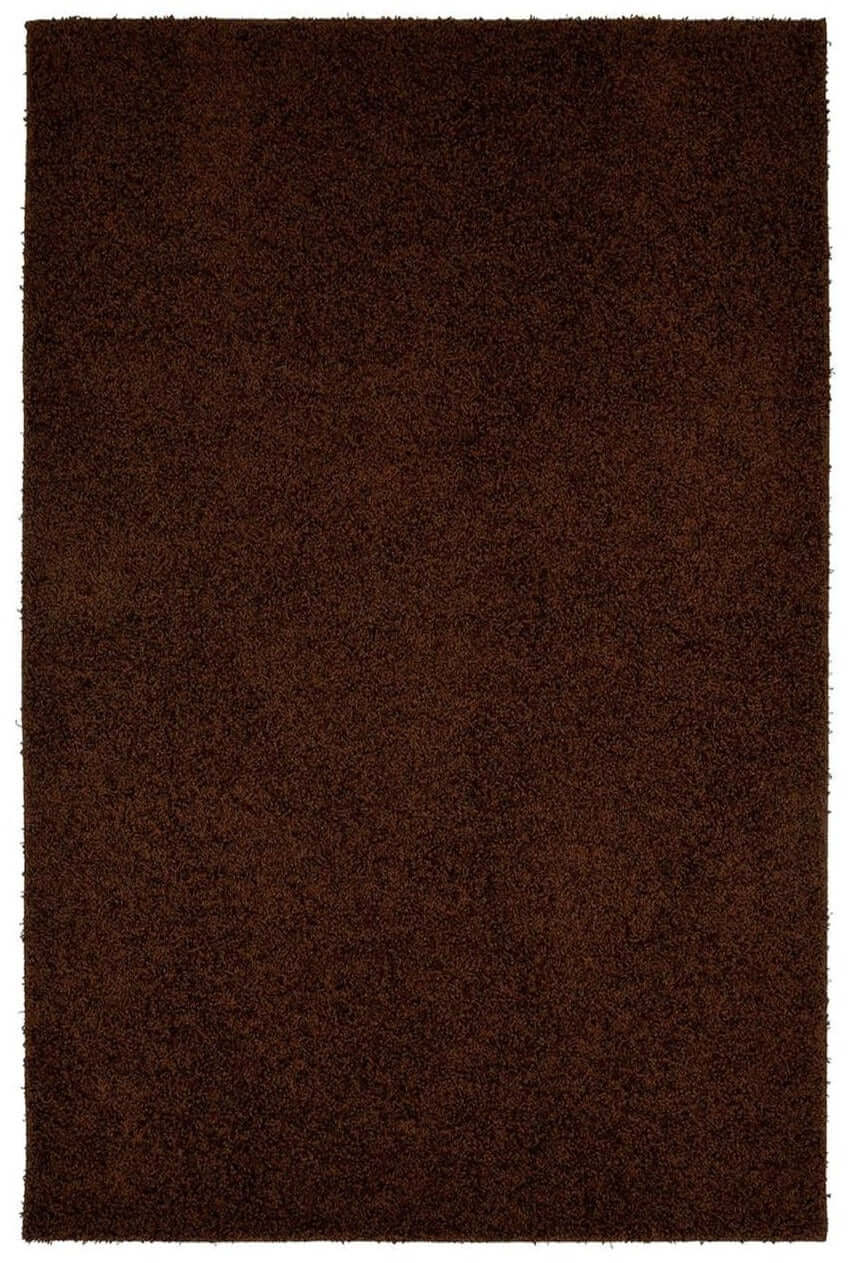 Chocolate Brown Washable Solid Shaggy Rug 100X150 cm