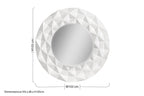 White High Gloss 3D Design Wall Mirror
