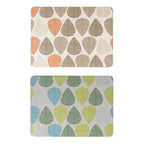 Set of Four Orange Leaf Motif Placemats