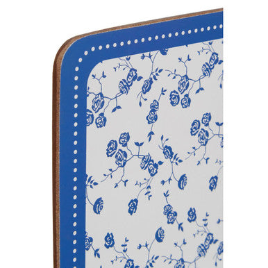 Blue Rose Set of 4 Coasters