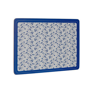 Set of Four Blue Rose Cork Placemats