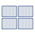 Set of Four Blue Rose Cork Placemats