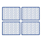 Set of Four Blue Rose Cork Placemats