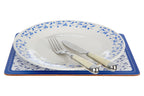 Set of Four Blue Rose Cork Placemats